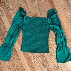 Satin Bell Sleeve stop